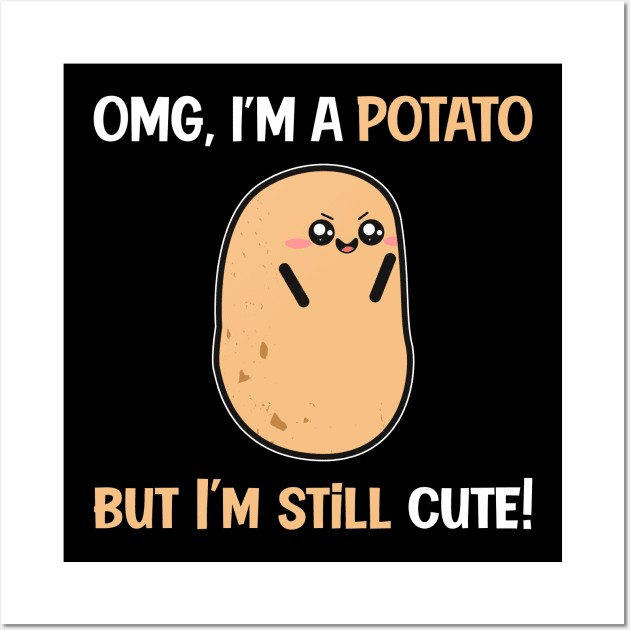 Cute Potato Wall Art by Imutobi